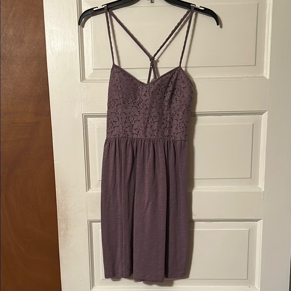 American Eagle Outfitters Purple Spaghetti Strap Mini Dress